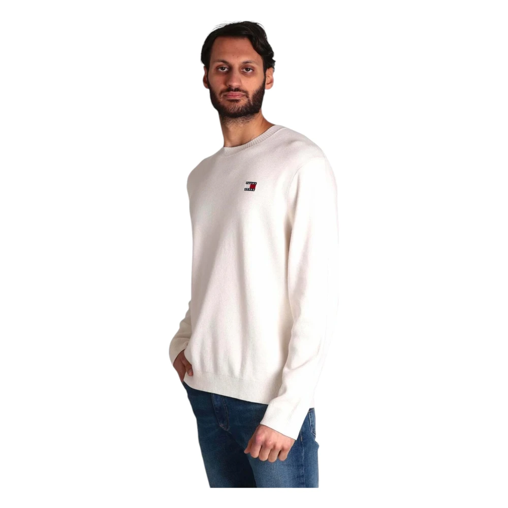 Tommy Jeans Trui met ronde hals White Heren