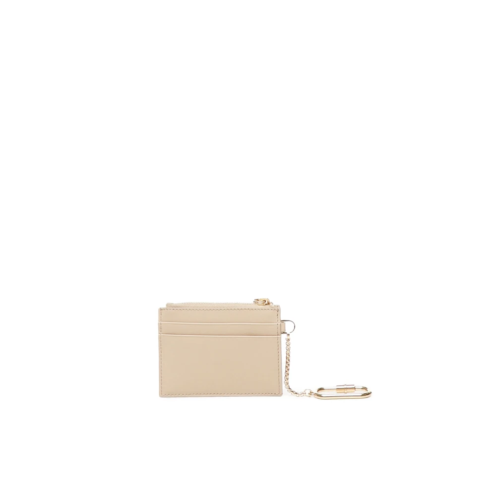 Salvatore Ferragamo Beige Portemonnee met Kaarthouder Beige Dames
