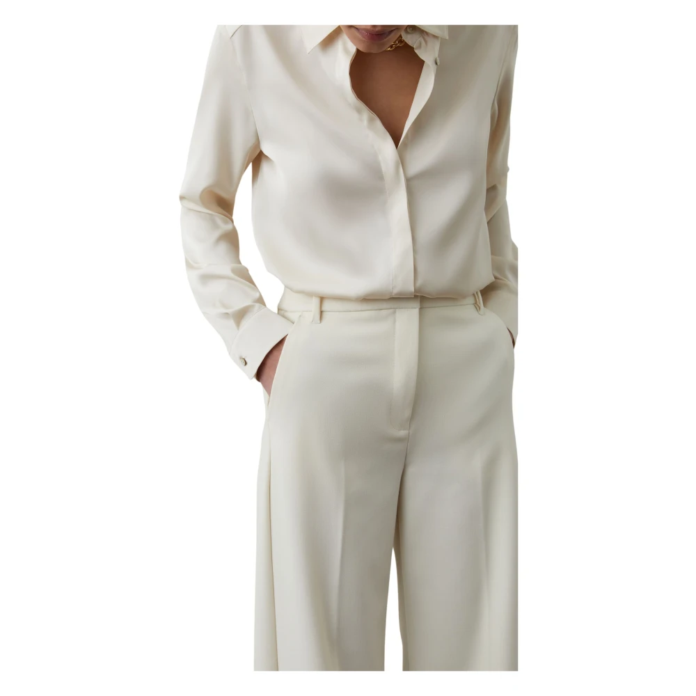 Iblues Wide Trousers White Dames