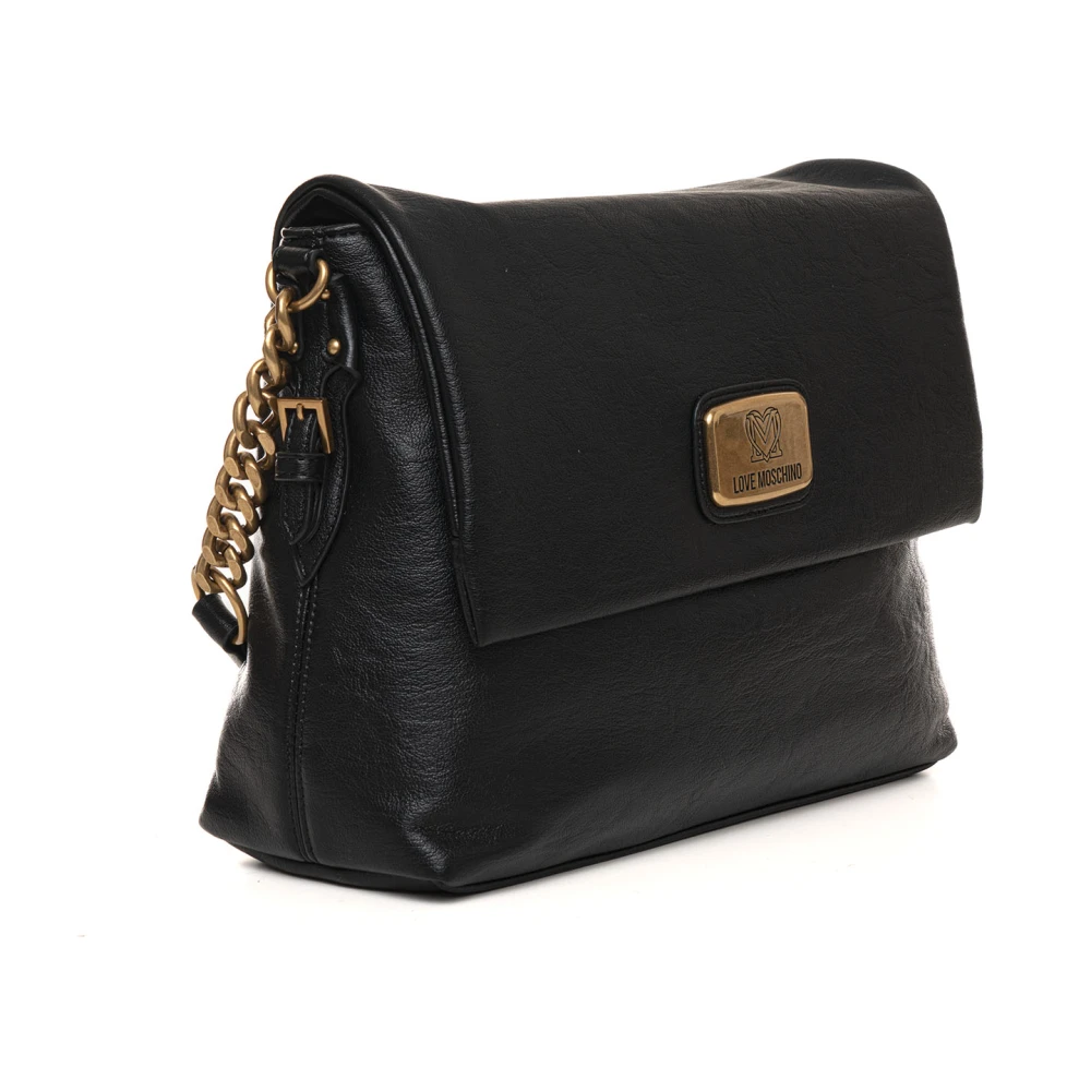 Love Moschino Schoudertas met Logo en Handvat Black Dames