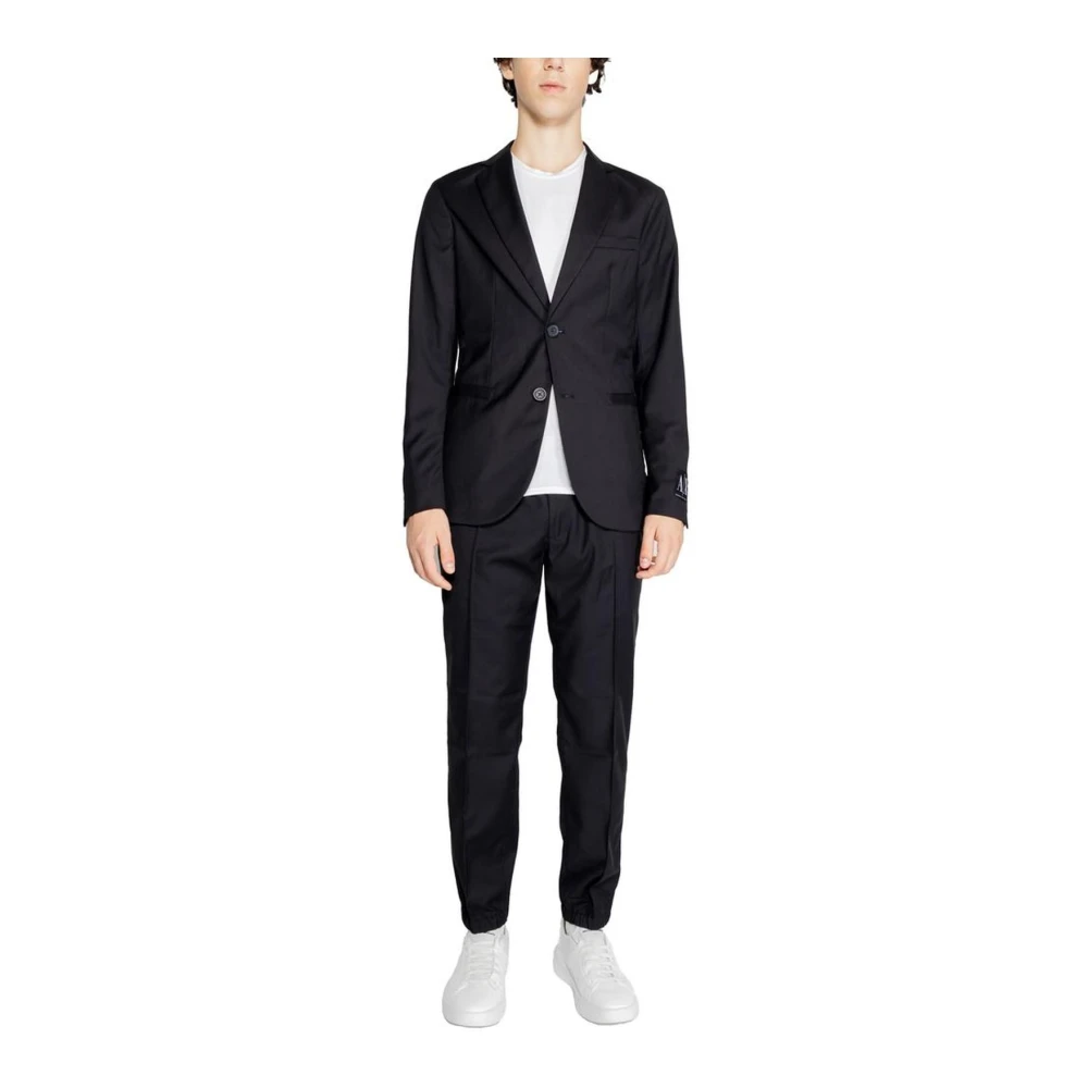 Armani Exchange Elastaan Blend Blazer Herfst Winter Collectie Black Heren
