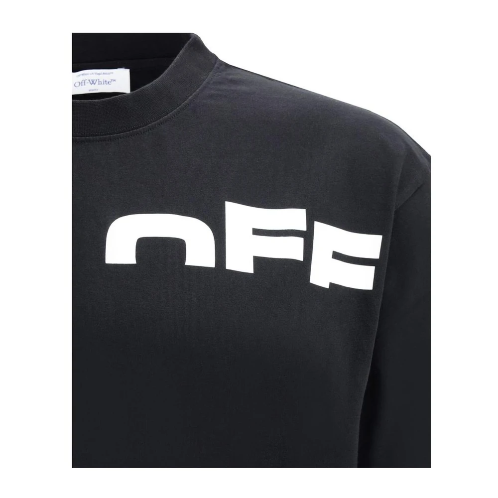 Off White Minimalistisch Skate T-shirt met Iconic Monogram Black Heren