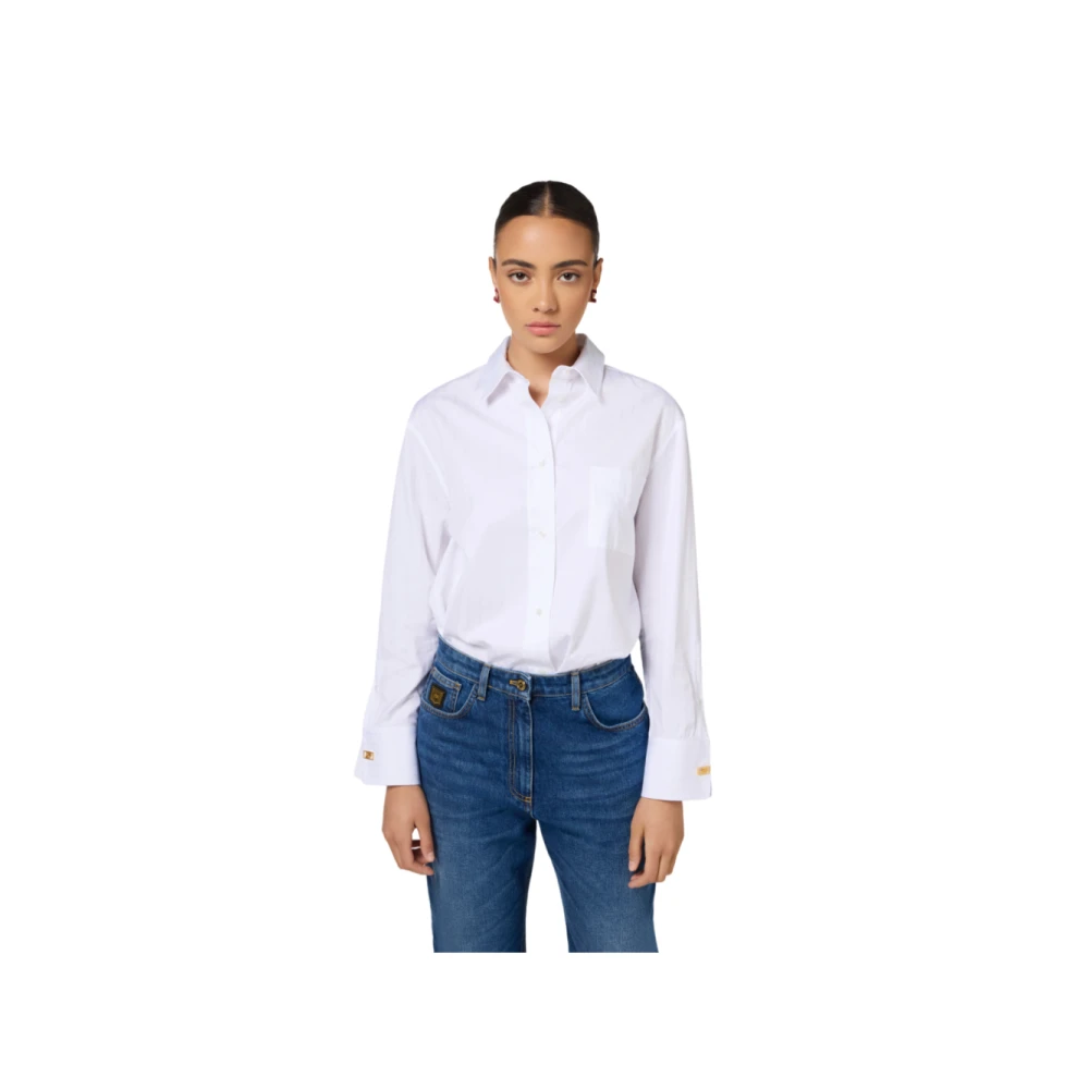 Elisabetta Franchi Wit Overhemd Elegante Stijl White Dames