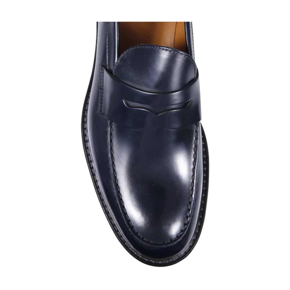 Doucal's Tempesta Penny Loafer Stijlvolle Platte Schoenen voor Heren Blue Heren