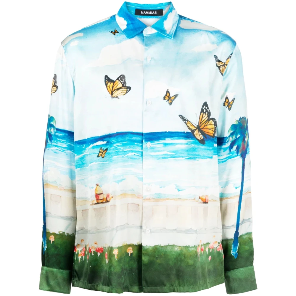 Nahmias Casual overhemd Blue Heren