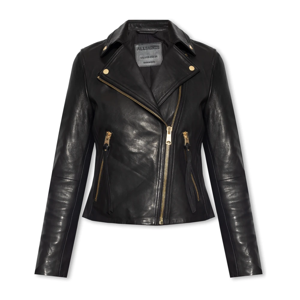 AllSaints Dalby Lederen Jas Black Dames
