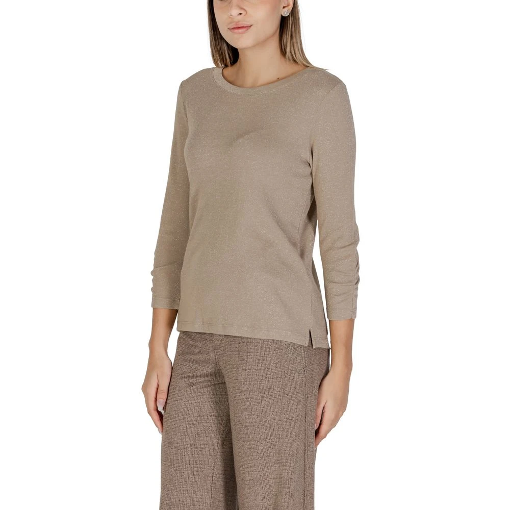 Street One Beige Dames T-shirt Herfst Winter Collectie Beige Dames