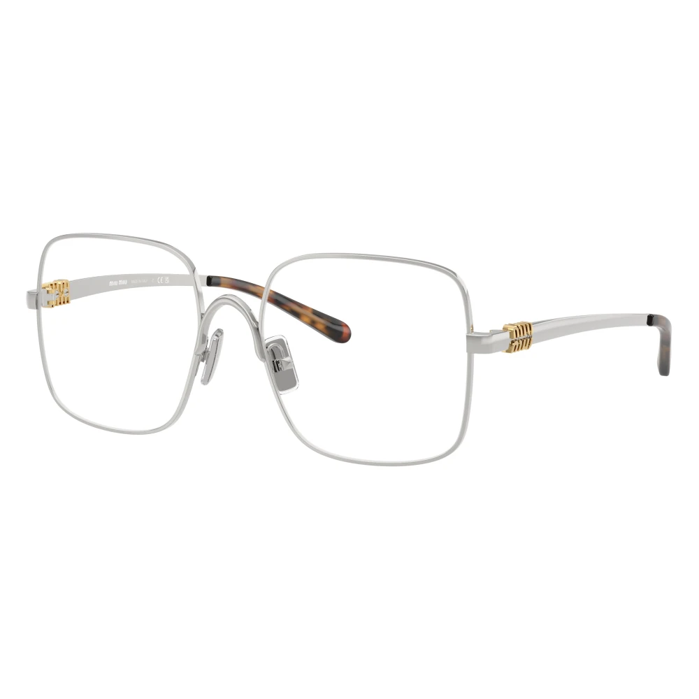 Miu Miu Unisex Gray Square Eyeglasses - Glasses - 53 Mm - Accessories