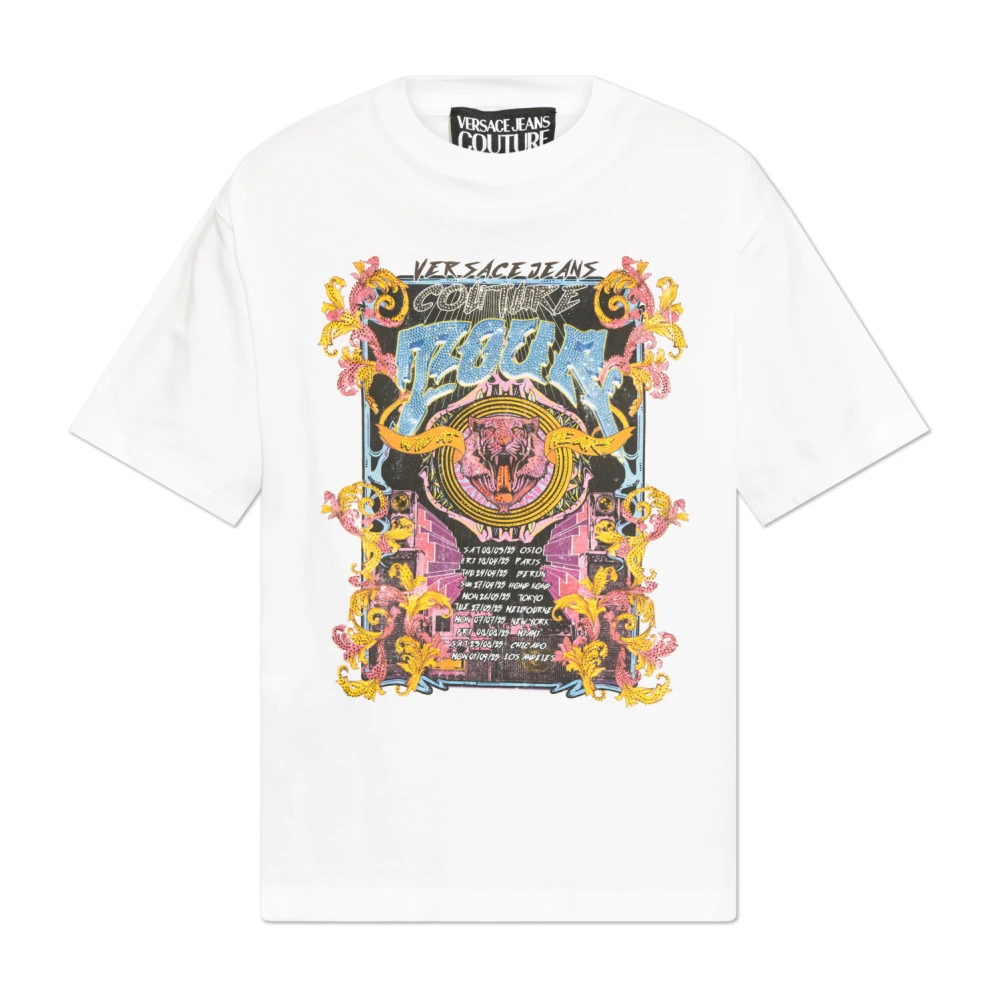 Versace Jeans Couture Bedrukt T-shirt White Heren