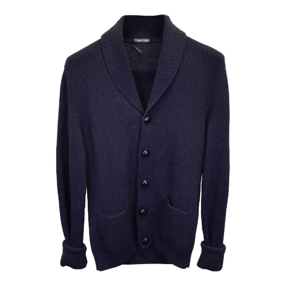 Tom Ford Pre-owned Wool outerwear Blue Heren