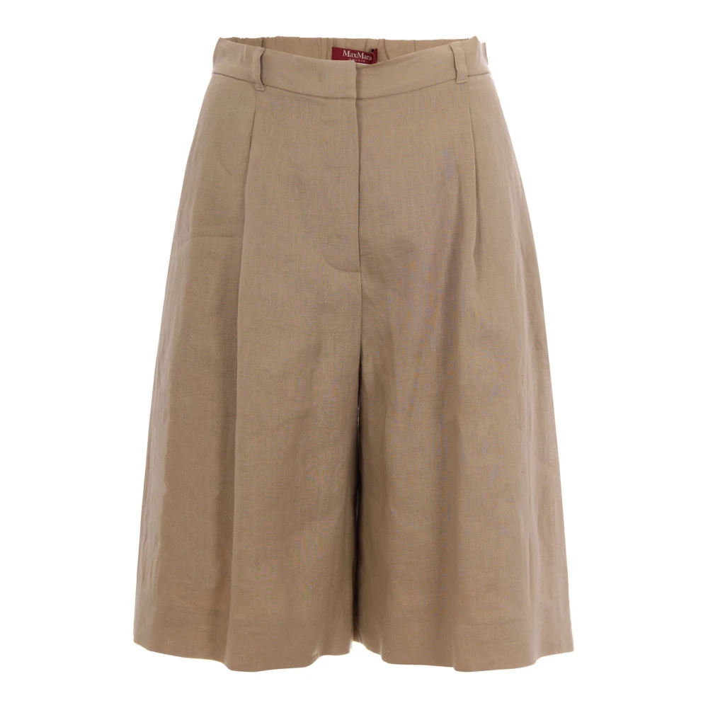 Max Mara Studio Women's Beige Bermudas, S, Caravan Bermuda