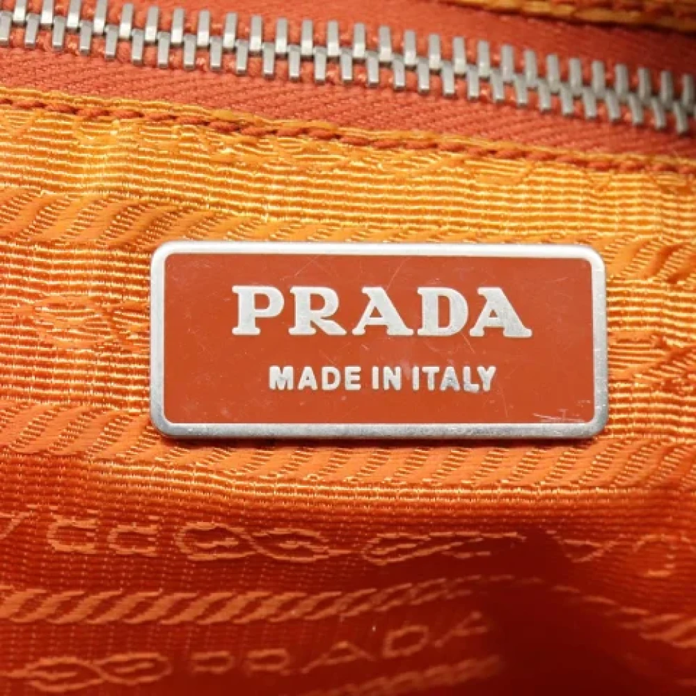 Prada Vintage Pre-owned Canvas prada-bags Orange Dames