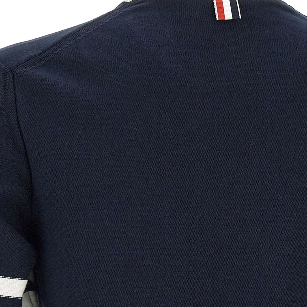 Thom Browne Omgekeerde Jersey Pullover Navy Blauw Blue Heren