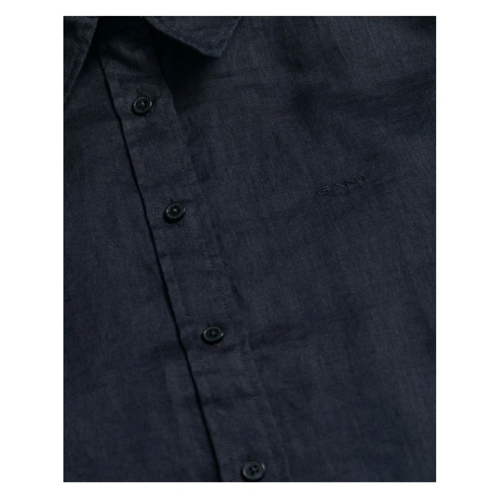 Gant Reguliere Linnen Chambray Overhemd Blue Dames