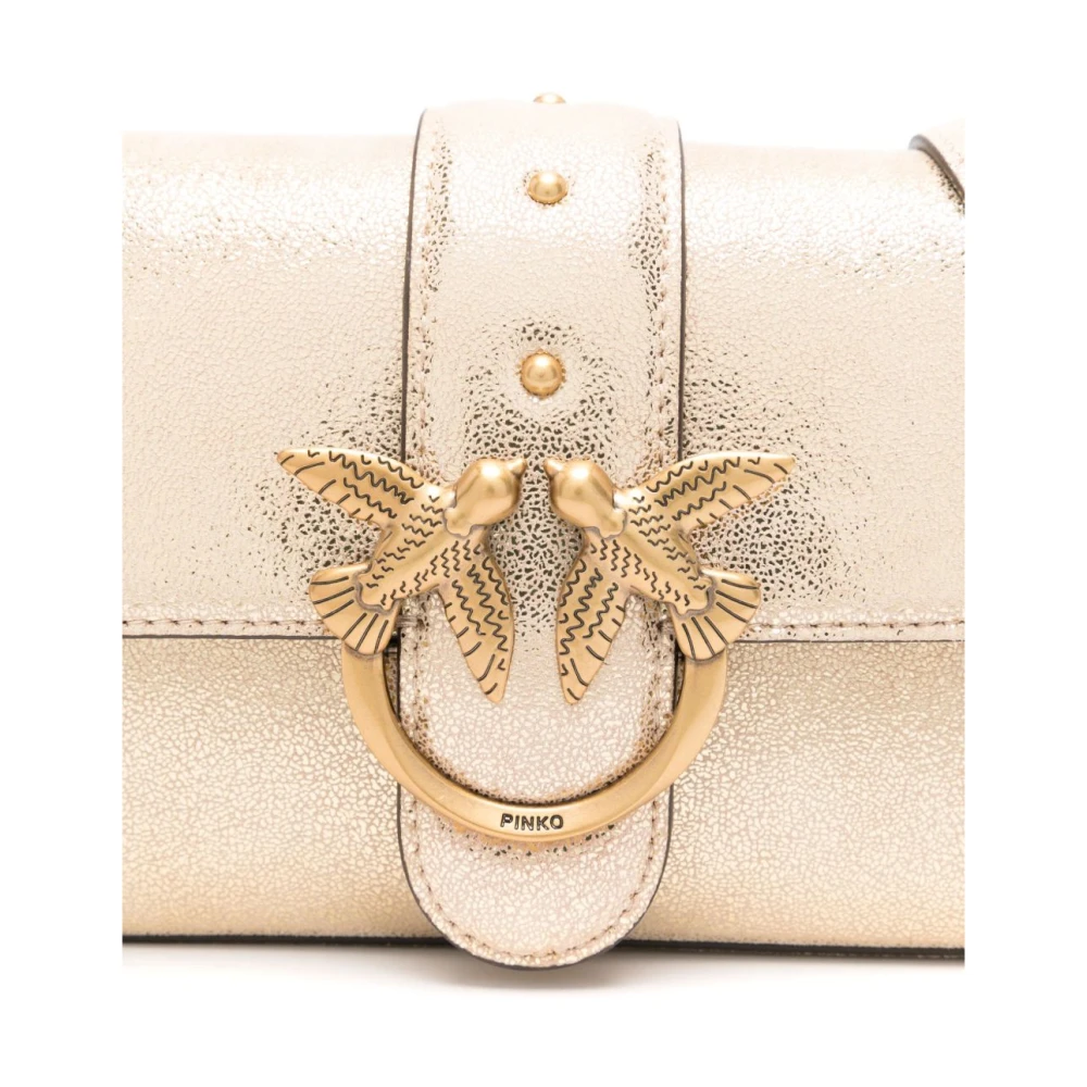 pinko Gouden Ketting Schoudertas Yellow Dames