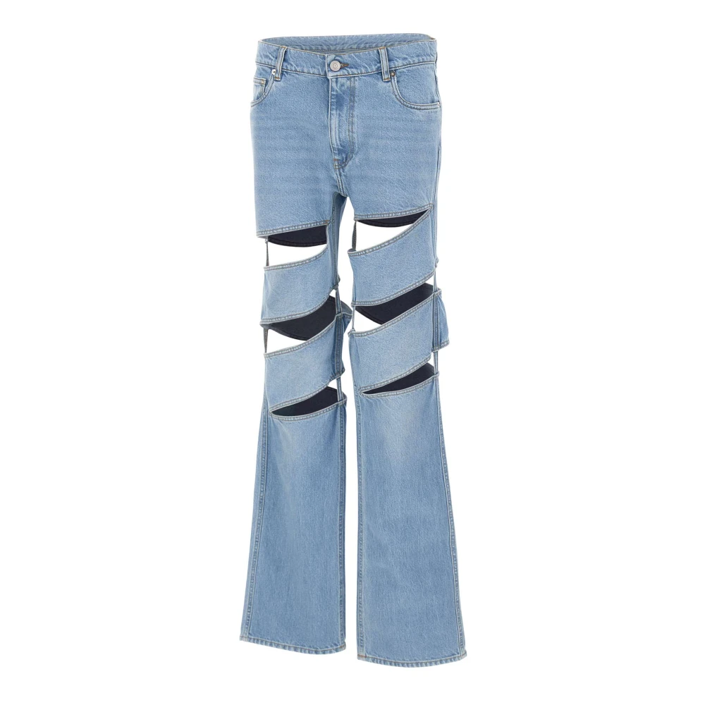 Coperni Women's Blue Spiral Jeans