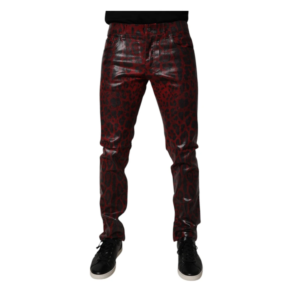 Dolce & Gabbana Men's Red Slim Fit Jeans, M, Skinny Denim Jeans