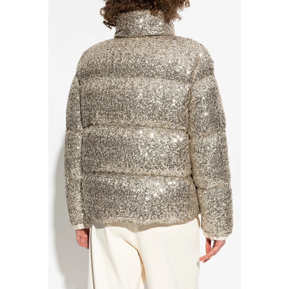 Moncler Pailletten donsjack Anternes Yellow Dames