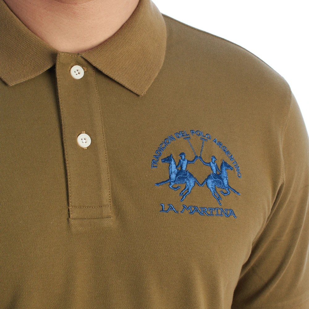 LA MARTINA Klassieke Moderne Korte Mouw Polo Shirt Green Heren