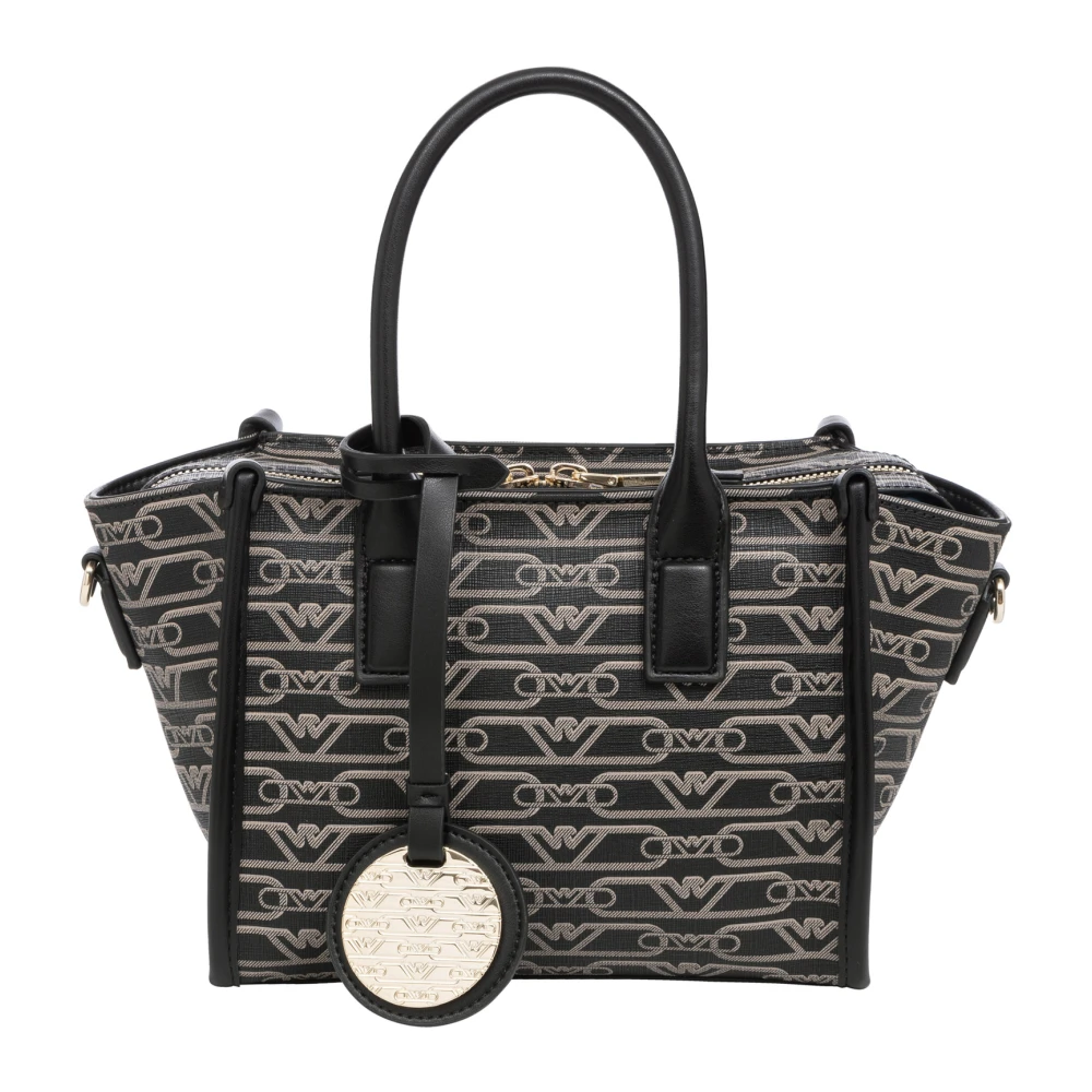 Emporio Armani Logo Monogram Handtas met Verstelbare Band Black Dames