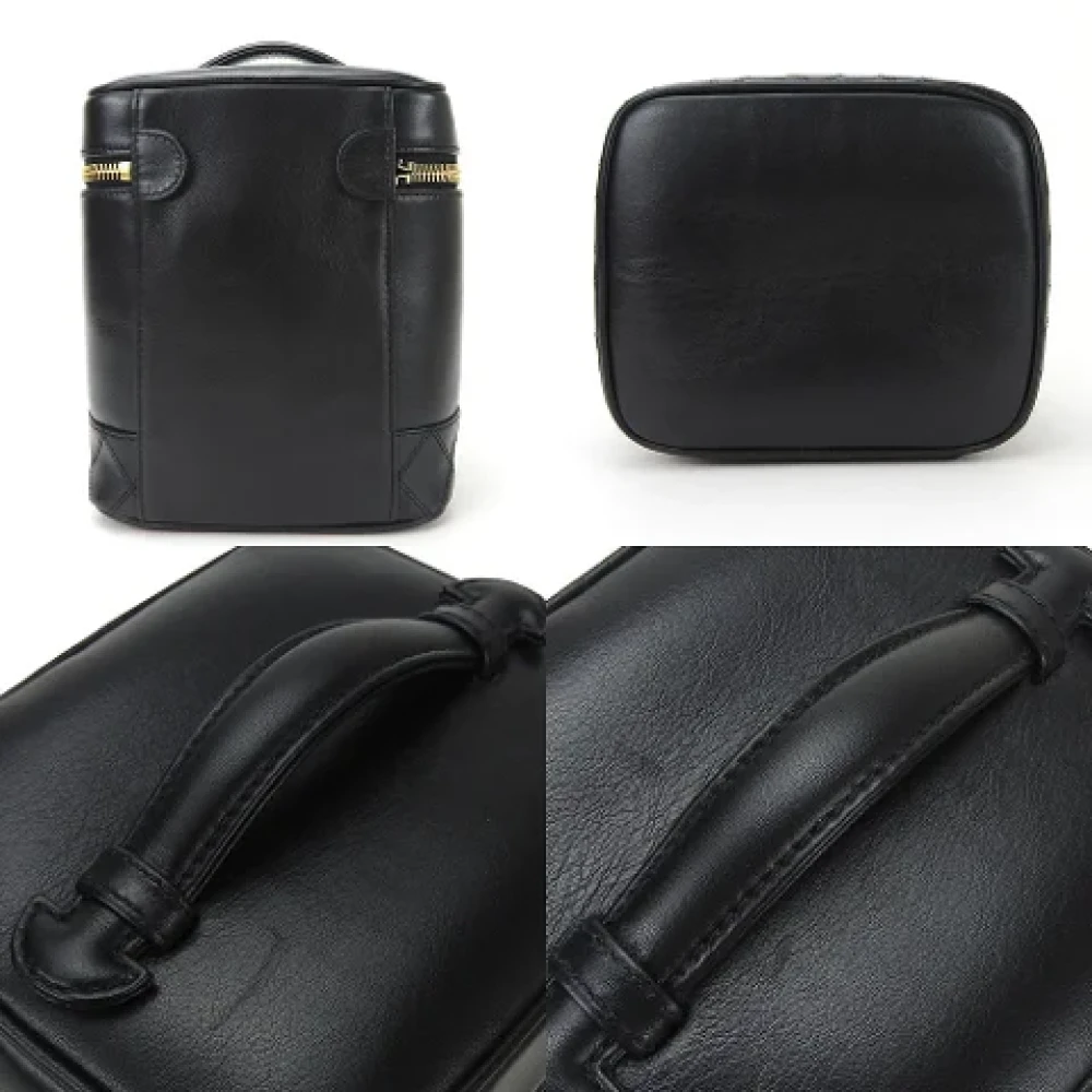 Chanel Vintage Pre-owned Leather handbags Black Dames