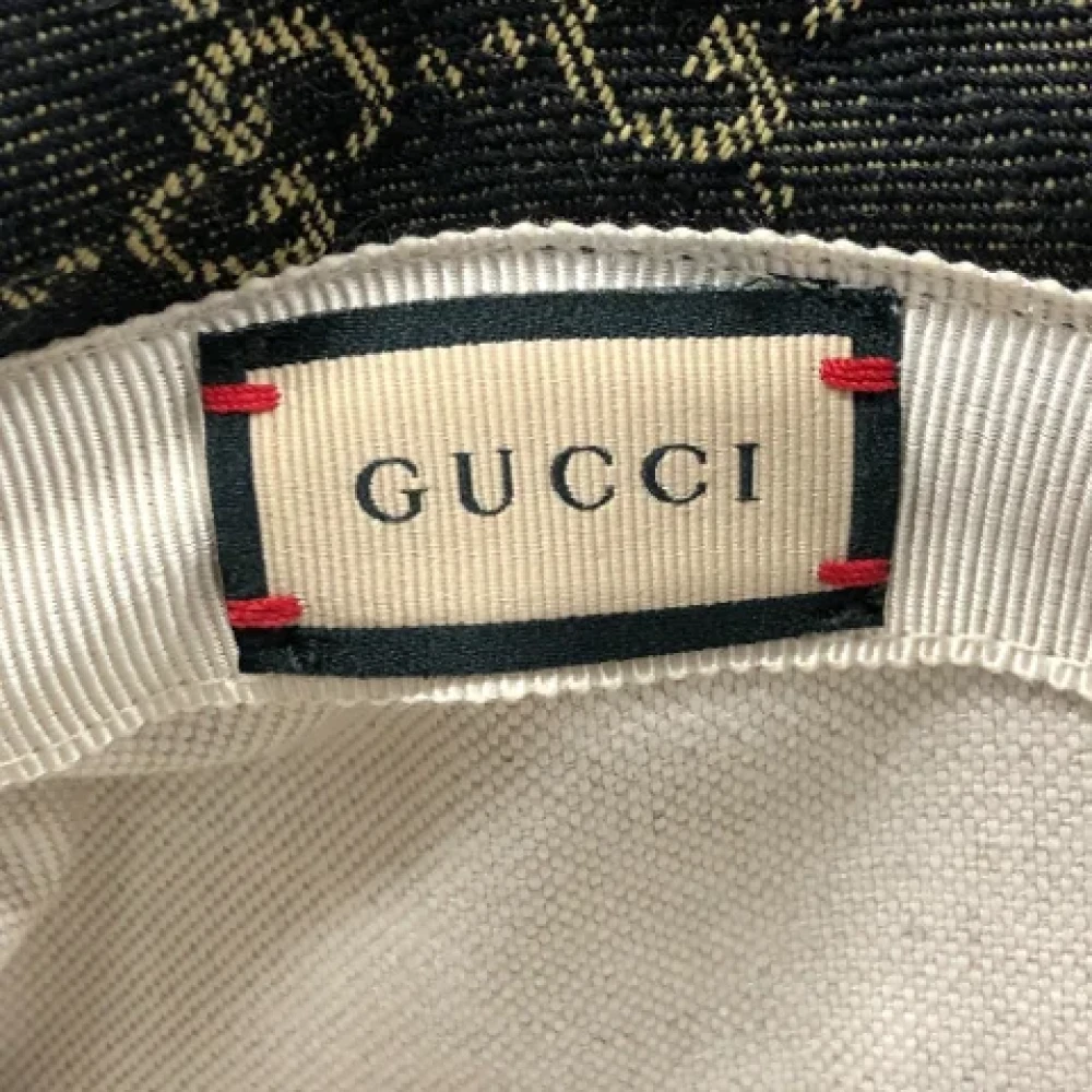 Gucci Vintage Pre-owned Denim hats Black Dames