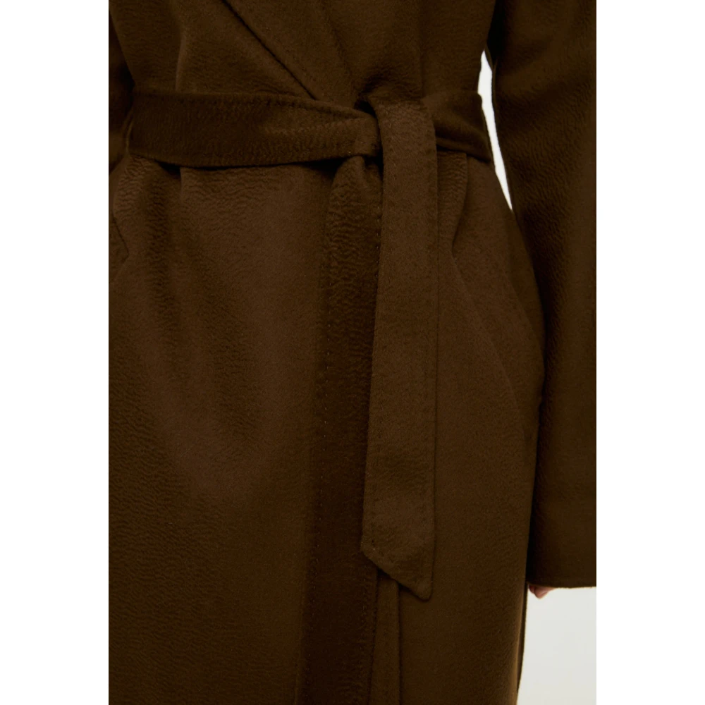 Cesare Gaspari Klassieke Luxe Lange Jas Rosie Bruin Brown Dames