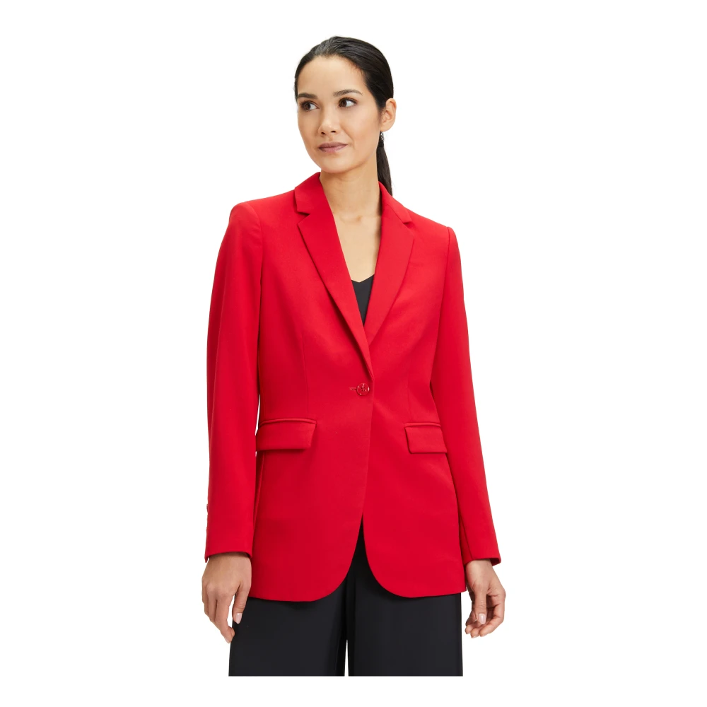 Vera Mont Lang blazer met zakken Red Dames