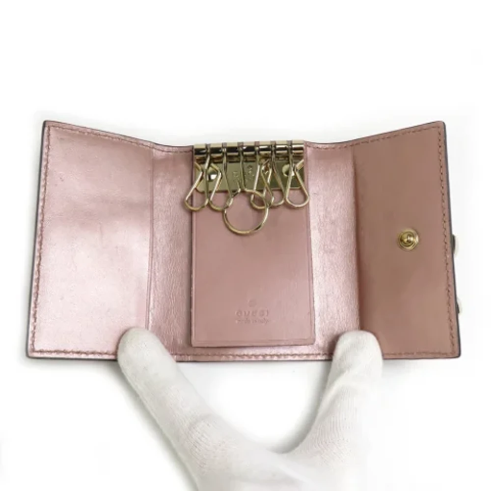 Gucci Vintage Pre-owned Leather key-holders Beige Dames