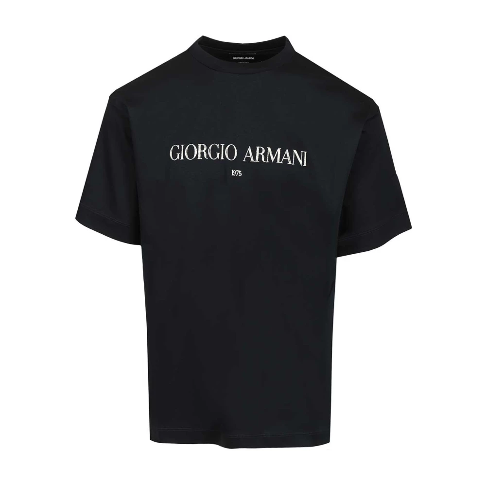 Giorgio Armani Homme Noir - T-Shirt En Jersey Interlock De Coton - Tops - Taille: M