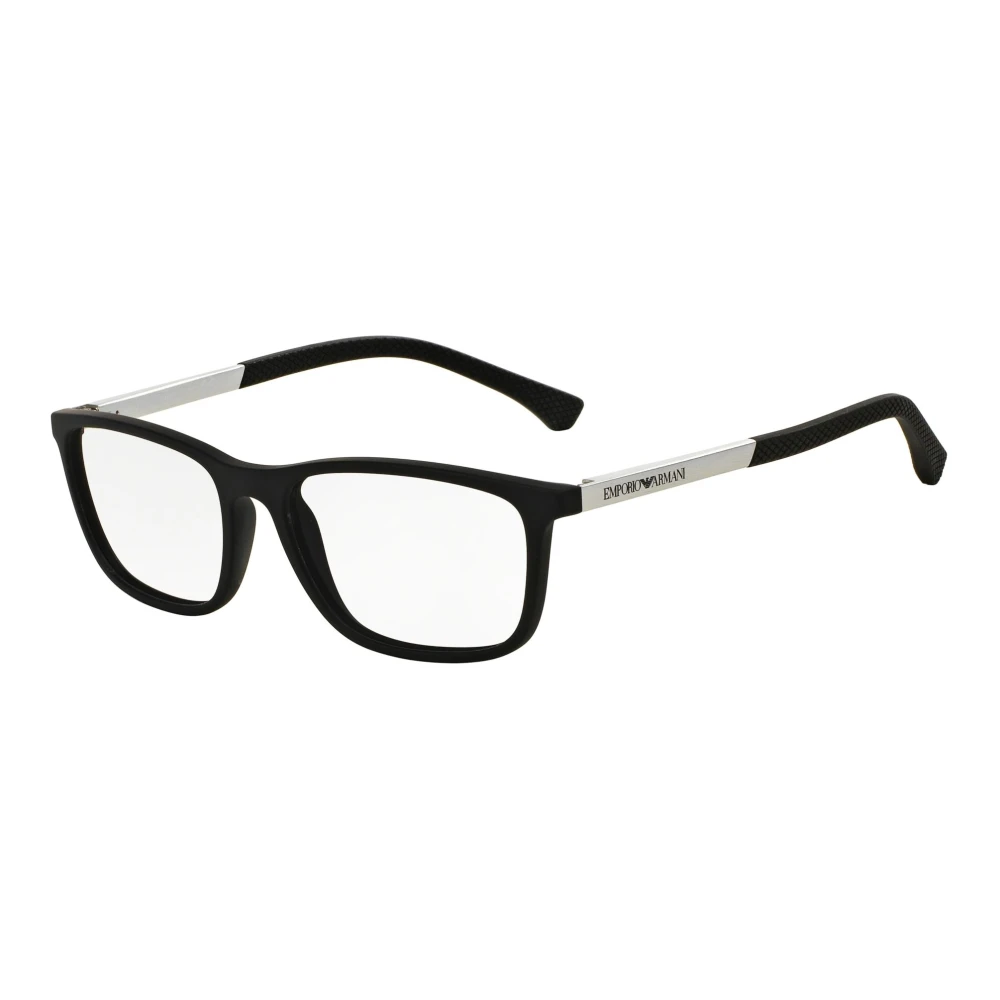 Emporio Armani Zwarte rubberen zonnebril EA 3069 Black Unisex