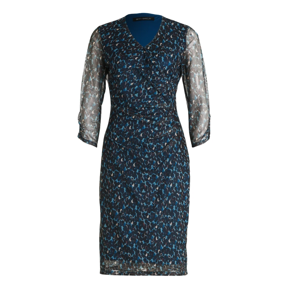 Betty Barclay Wikkeljurk met 3 4 Mouwen Blue Dames