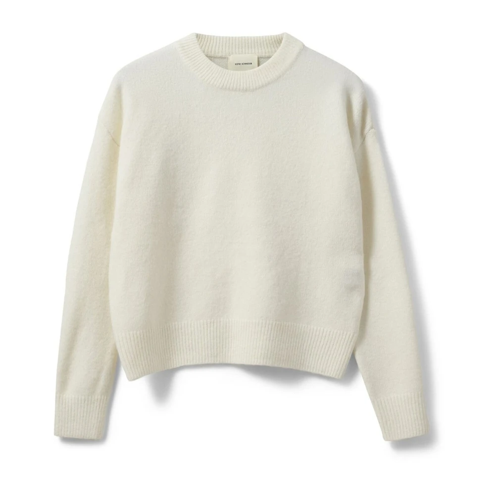 Sofie Schnoor White Nimasw Jumper - Female - Round-Neck Knitwear - Xl - Knitwear