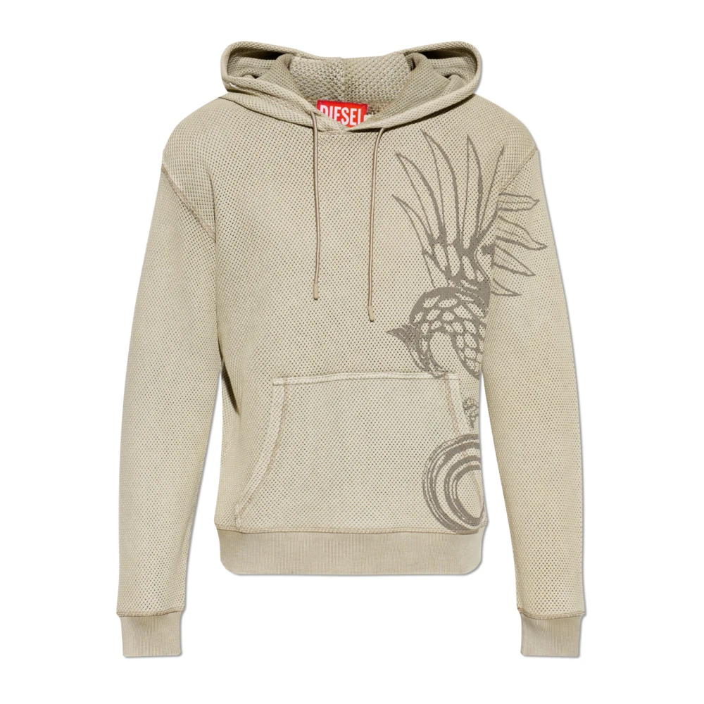 Diesel Uomo Verde Felpe, 3XL, New,