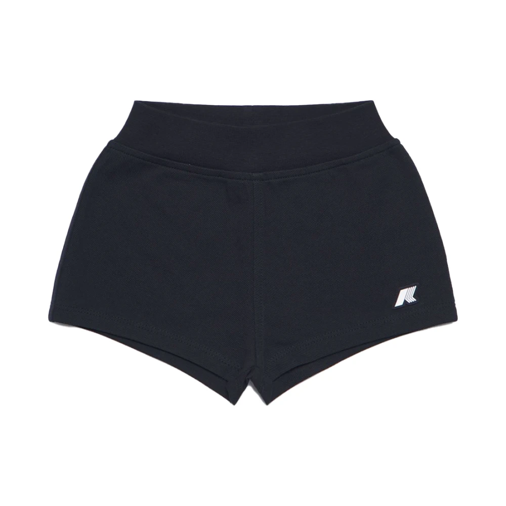 K-Way Uniseks Kinderen Zwart Shorts In Hazelnoot Pique Stijl