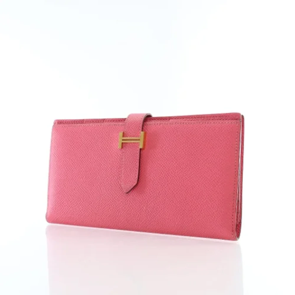 Hermès Vintage Pre-owned Leather wallets Pink Dames