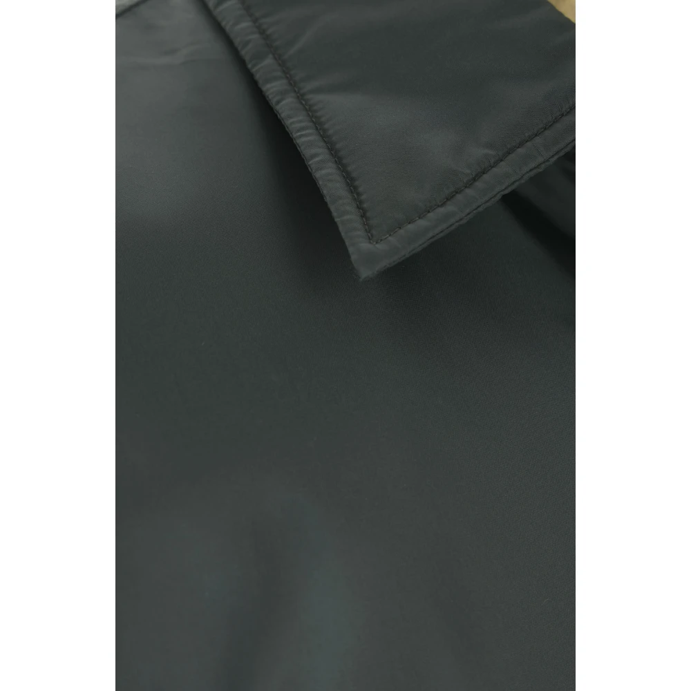 Aspesi Groene Nylon Thermore Jas Overhemd Green Heren