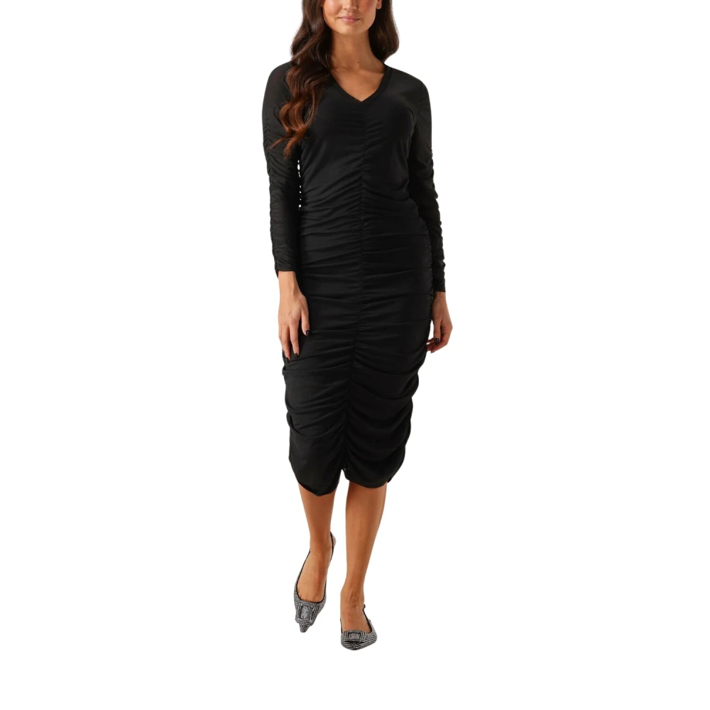 Co'Couture Zwarte Mesh Jurk Elegante Charme Black Dames
