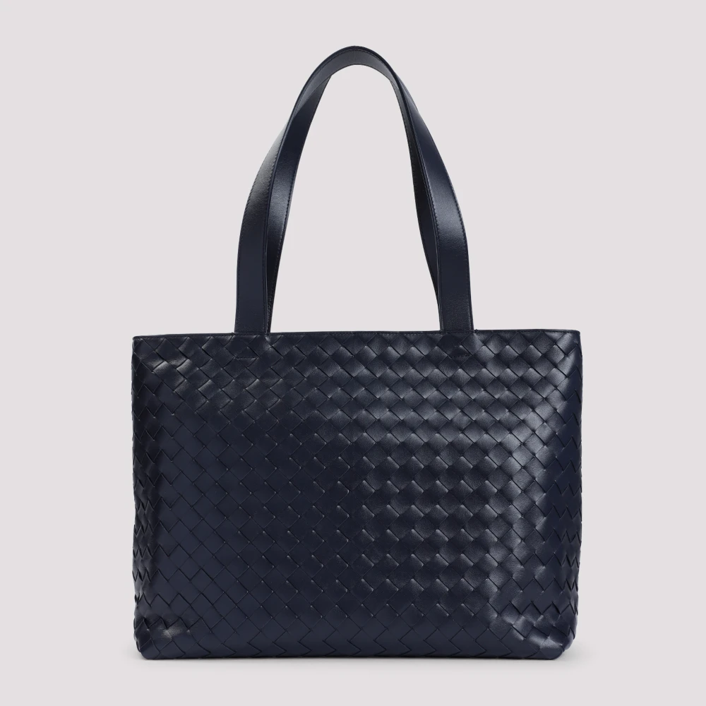 Bottega Veneta Blauwe Leren Shopper Tas Blue Heren