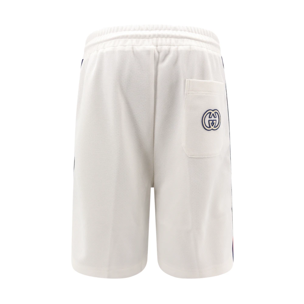 Gucci Witte Shorts met Elastische Tailleband White Heren