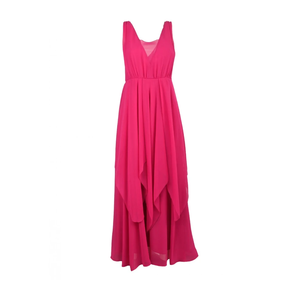 Pennyblack Elegante Polyester Jurk met Ruches Pink Dames