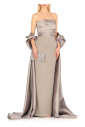 silver-sleeveless-dress-with-rear-vent
