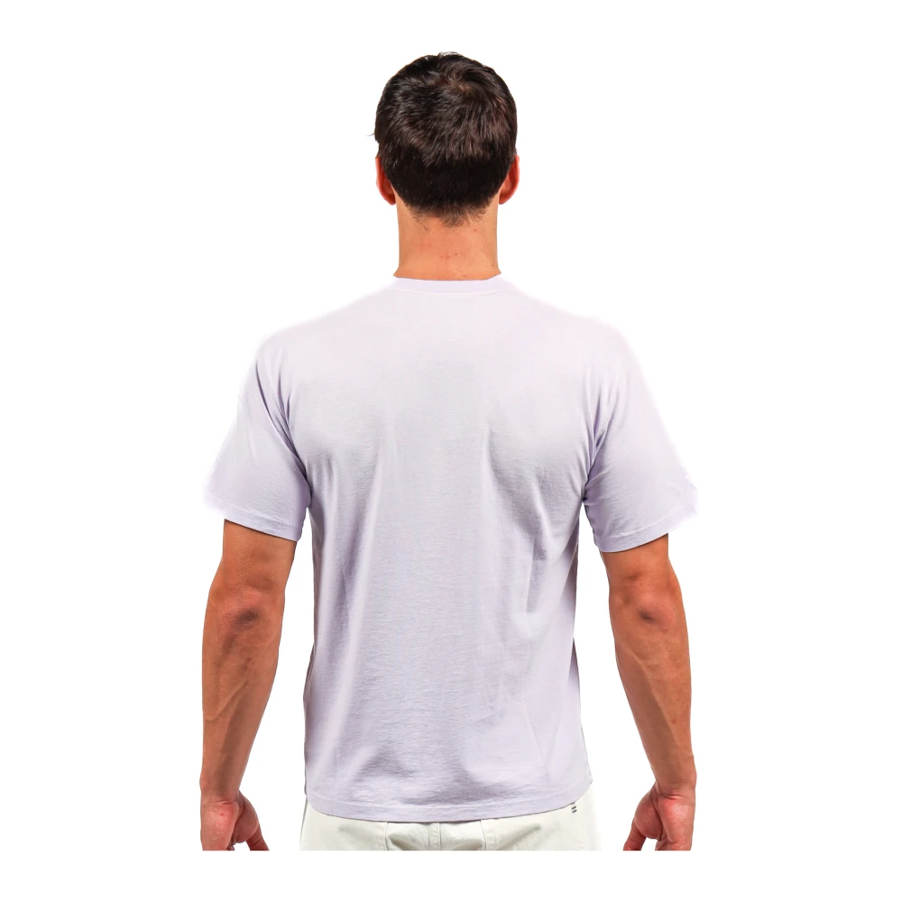 Aries Paarse Temple Logo Print T-Shirt Purple Heren
