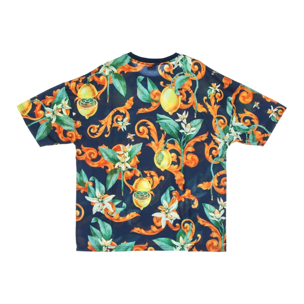 Dolly Noire Citroenen All Over Print T-shirt Blauw Multicolor Heren