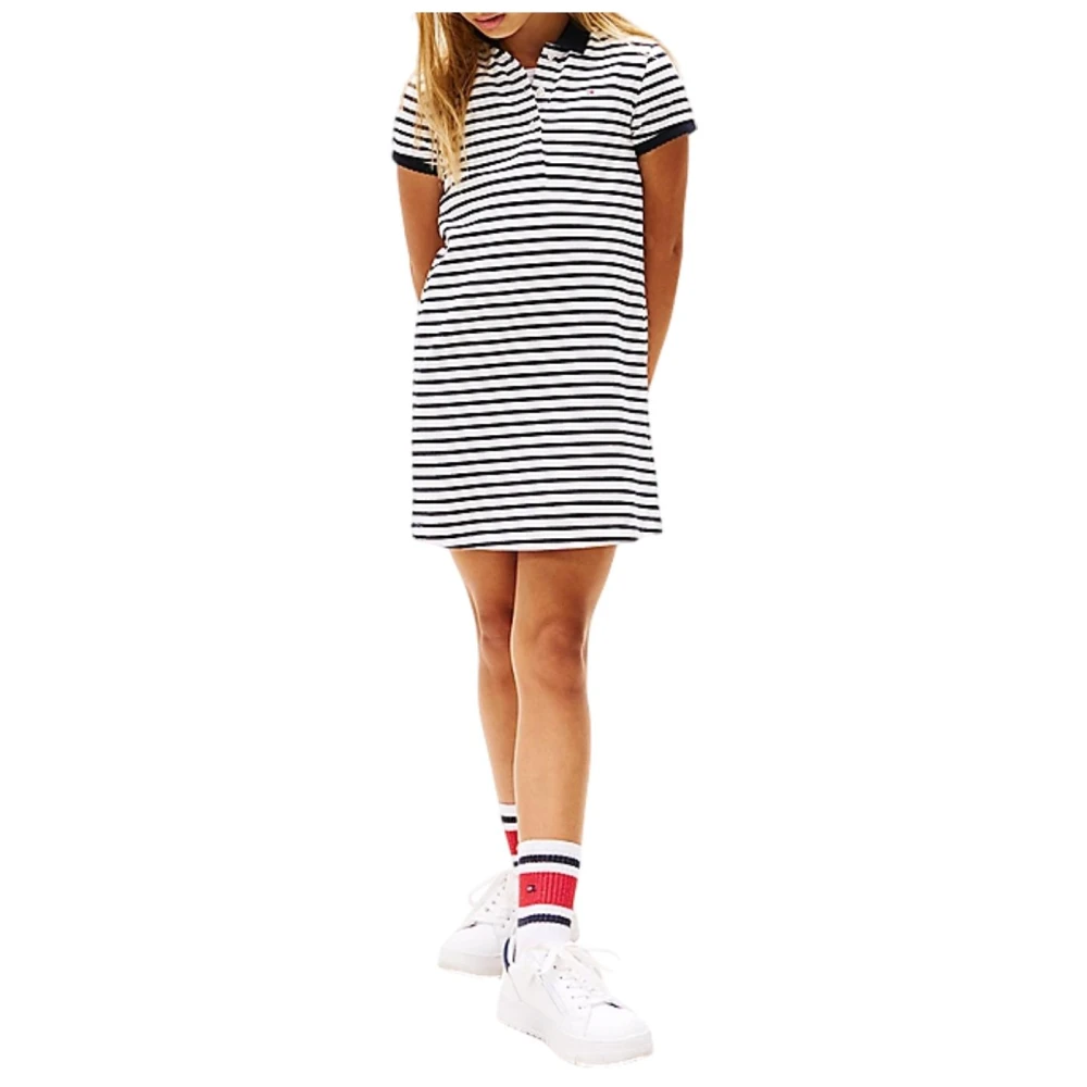 Tommy Hilfiger Girls Multicolor Dresses, 4 Y, Striped Polo Dress