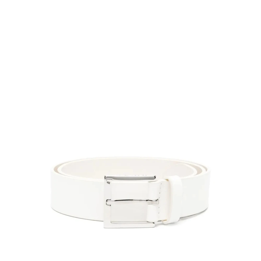 Orciani Vit T Läderbälte Med Pin-Spänne