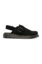 chaussures-plates-noires-avec-boucle