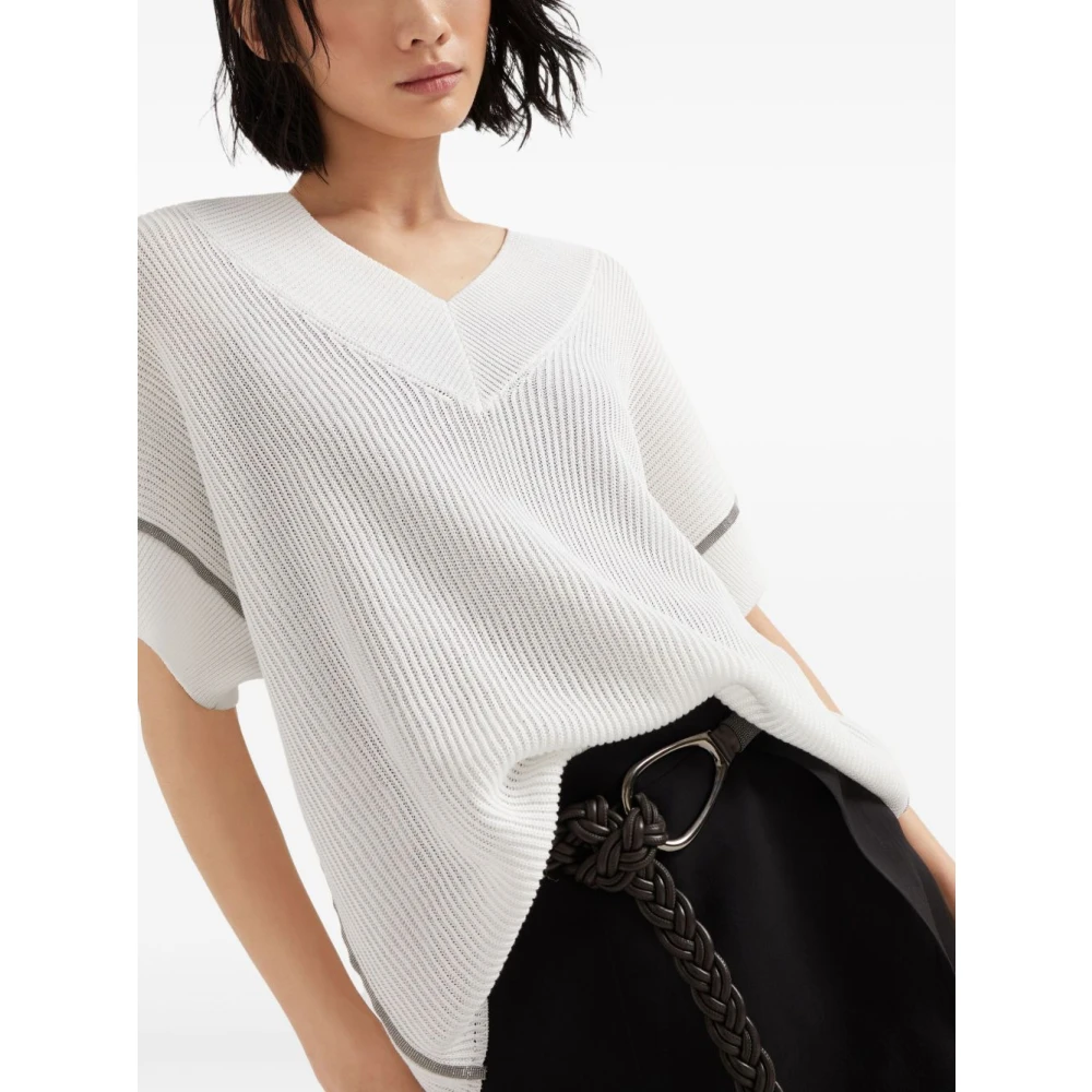 BRUNELLO CUCINELLI Witte Truien voor Vrouwen White Dames