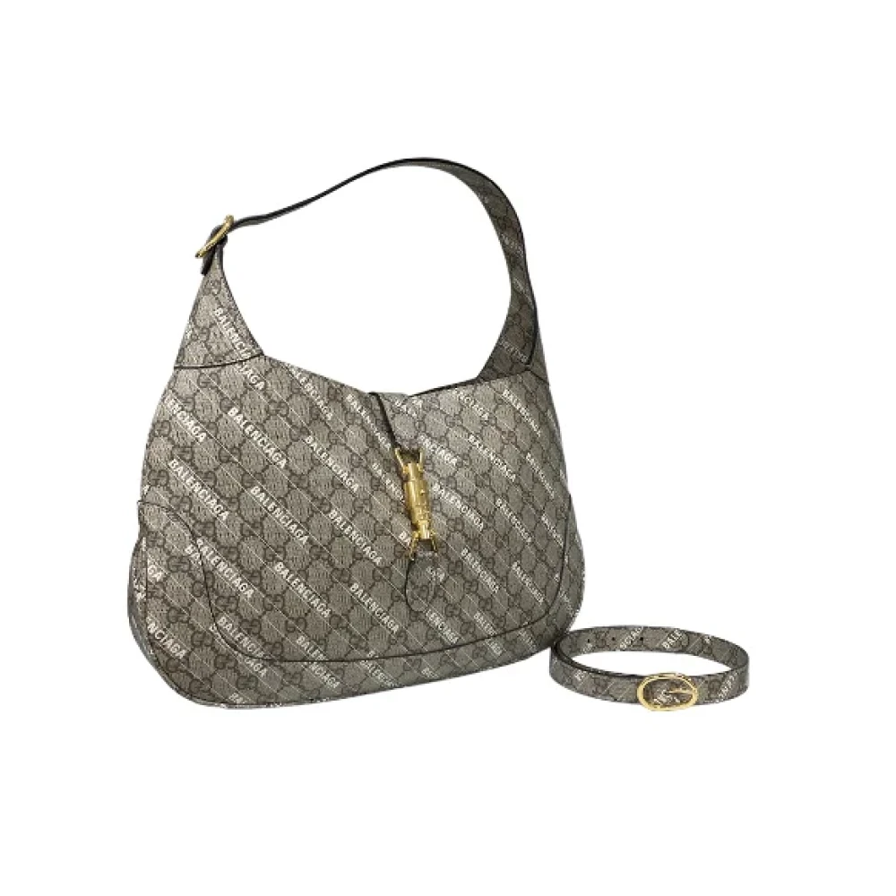 Gucci Vintage Limited Edition Gucci x Balenciaga Jackie 1961 Schoudertas Beige Dames