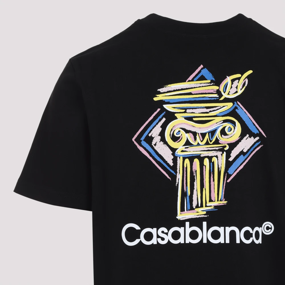 Casablanca Zwarte T-shirt voor mannen Stijlvol Black Heren